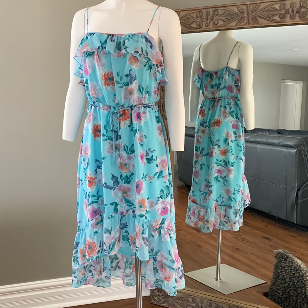 Charles Henry High Low Dress